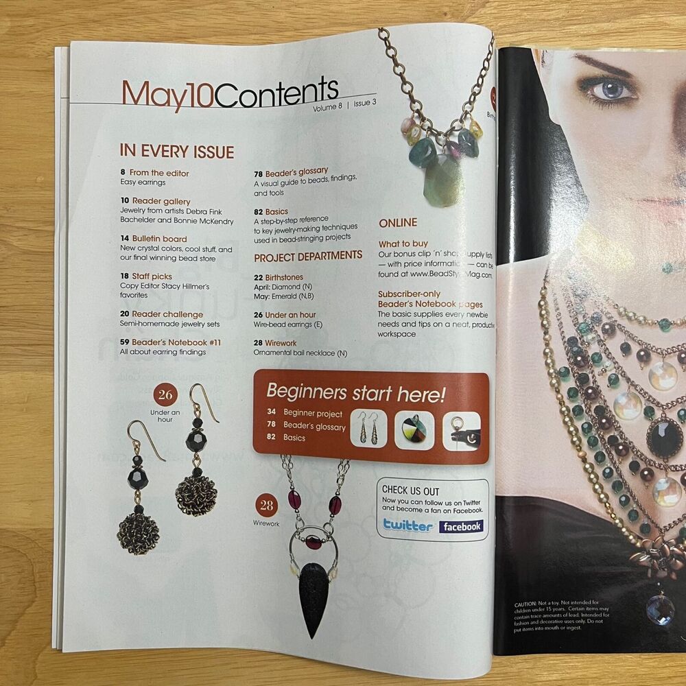 Magazine Lot BeadStyle May 2010 Jan and Nov 2011 Jan 2012 Jewelry Making Crafts - Picture 16 of 16